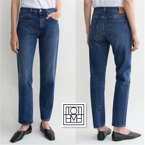 Excellent Condition TOTEME Twisted Seam Washed Blue Jeans sz 26 - Picture 1 of 7